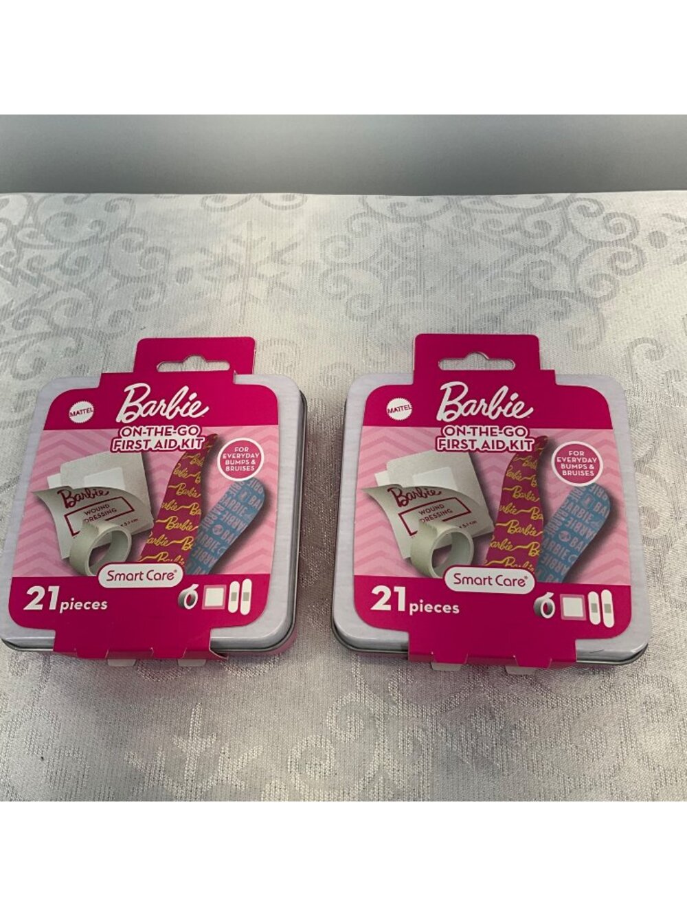 Barbie On-The-Go First Aid Kit 21-Piece Set In Collectible Tin Case